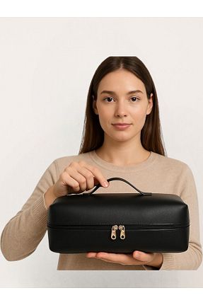 کیف پورتفوی و کلاچ مشکی زنانه چرم مصنوعی FDF STORE - کد 888746667