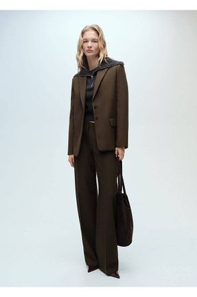 کت خاکی زنانه رگولار MANGO - کد 884986627