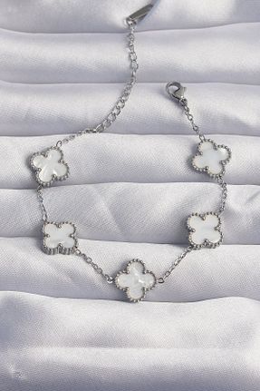 دستبند جواهر طوسی زنانه استیل (فولاد) ShopZum - کد 873716067
