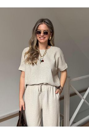 ست بالاتنه و پائین تنه طوسی زنانه بافتنی 2she - کد 926772244