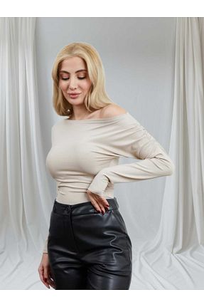 بلوز قهوه ای زنانه ساده Freeista - کد 926803311