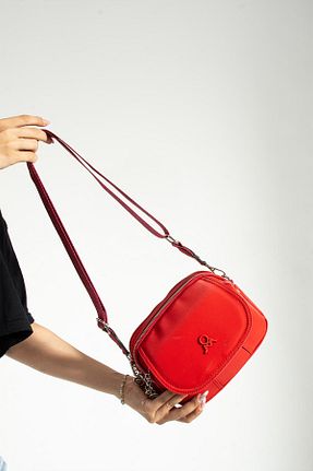 کیف پستچی قرمز زنانه چرم مصنوعی Getcho - کد 926813468