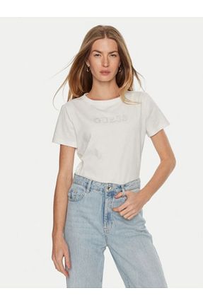 تیشرت سفید زنانه رگولار Guess - کد 924275161