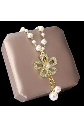 گردنبند جواهر سفید زنانه مروارید byozanyılmaz - کد 926809405