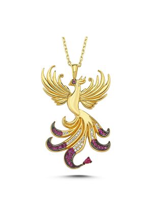 گردنبند نقره صورتی زنانه 925 عیار ka ra - کد 850679022