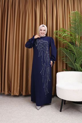 لباس حجاب سرمه ای رگولار Elif Artar - کد 926823498