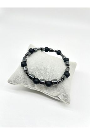 دستبند جواهر طوسی مردانه سنگ طبیعی Padore Accessory - کد 926824784