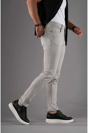 شلوار جین نباتی مردانه پاچه تنگ Denim - کد 926849543