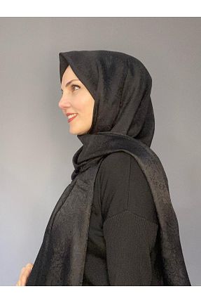 شال مشکی زنانه ابریشم The Message - کد 926850129