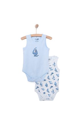بادی و سرهمی نوزادی آبی بچه گانه ebebek Hello Baby - کد 926869252