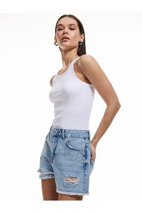 شلوارک و برمودا آبی زنانه Relaxed Koton - کد 926872879