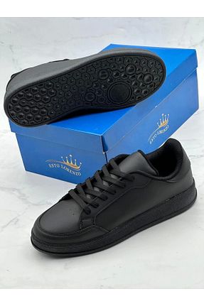 کفش اسنیکر مشکی مردانه بند دار FUES - کد 896638546