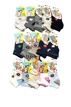 جوراب طوسی بچه گانه پنبه ای UZN SOCKS - کد 926898279