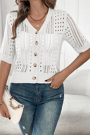 رویه سفید زنانه اکریلیک AQE FASHION - کد 926913042