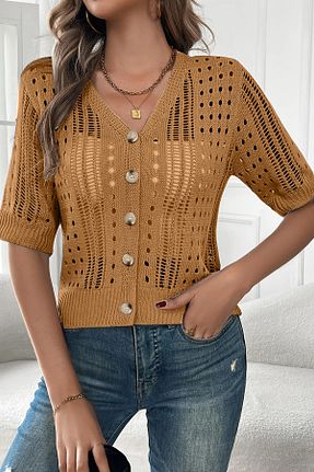 رویه زرد زنانه اکریلیک AQE FASHION - کد 926913048