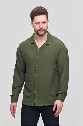 پیراهن خاکی مردانه اورسایز COMBİNE MİCHAİL - کد 926914829