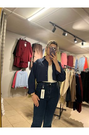 پیراهن سرمه ای زنانه کراپ Butik - کد 926924110