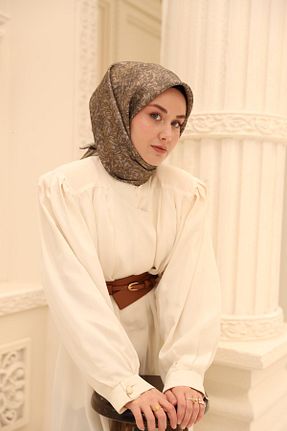 روسری قهوه ای İpek Tivil Silk Home - کد 926283825