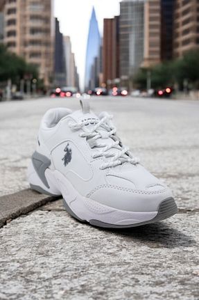 کفش اسنیکر سفید زنانه بند دار U.S. Polo Assn. - کد 926927434