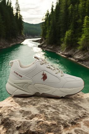 کفش اسنیکر بژ زنانه بند دار U.S. Polo Assn. - کد 926927168