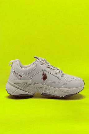 کفش اسنیکر بژ زنانه بند دار U.S. Polo Assn. - کد 926928723