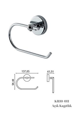 پایه دستمال توالت طوسی کروم ÇELİK BANYO - کد 926935216