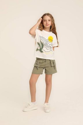 ست بالاتنه و پائین تنه خاکی بچه گانه جین Marka Sensin Kids - کد 926948417