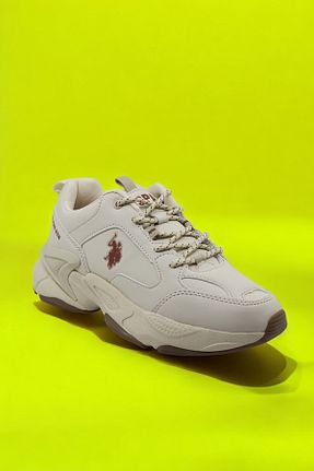 کفش اسنیکر بژ زنانه بند دار U.S. Polo Assn. - کد 926928723