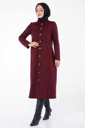 ترنچکت حجاب زرشکی زنانه پلی استر TOFİSA - کد 926956240