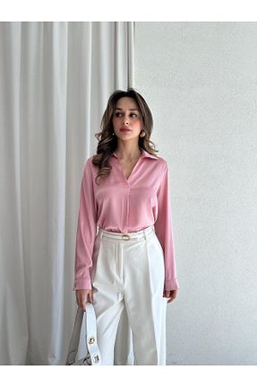 پیراهن صورتی زنانه رگولار Mooi Butik - کد 926939847