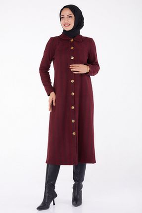 ترنچکت حجاب زرشکی زنانه پلی استر TOFİSA - کد 926956240