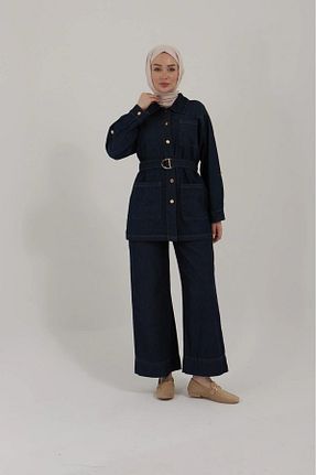 ست بالاتنه و پائین تنه سرمه ای زنانه جین ESSEM DESİNG - کد 926945155