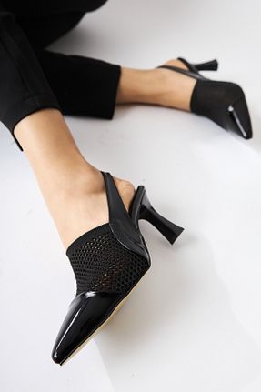 کفش پاشنه بلند کلاسیک مشکی زنانه چرم لاکی Limoya - کد 926943728