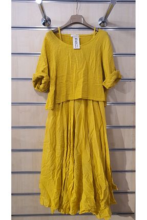 لباس زرد زنانه بافتنی Park Moda - کد 926945295
