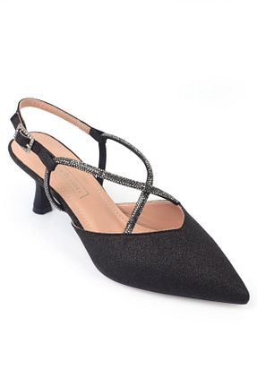 کفش استایلیتو مشکی پاشنه نازک KARVENSHOES - کد 926939429