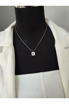 گردنبند استیل ( فولاد ) سفید زنانه استیل (فولاد) shop - کد 926946174