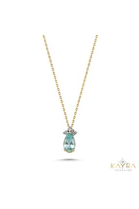 گردنبند الماس زرد VS2 Kayra Mücevher - کد 315834984