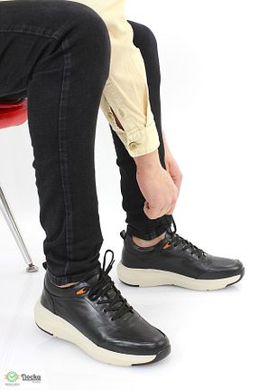 کفش کژوال مشکی مردانه چرم خالص MARCOMEN - کد 926959800