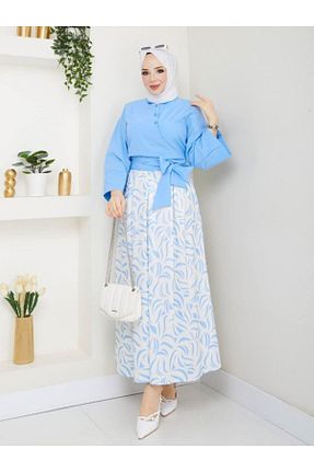 دامن حجاب آبی زنانه A-line Aşkın fashion - کد 926961941