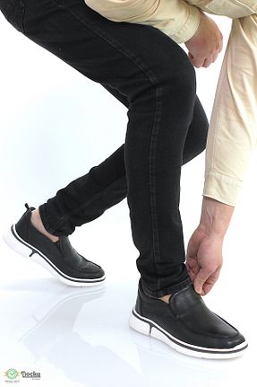 کفش کژوال مشکی مردانه چرم خالص MARCOMEN - کد 926959759