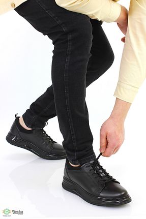 کفش کژوال مشکی مردانه چرم خالص MARCOMEN - کد 926959746