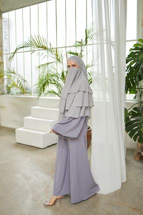 شال طوسی زنانه شیفون Nissra - کد 797099413