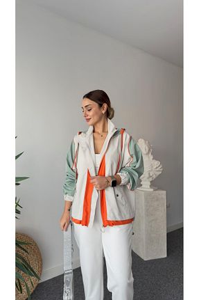 کاپشن خاکی زنانه اورسایز QİMYA BUTİK - کد 926971795