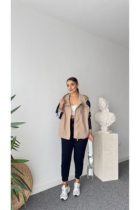 کاپشن بژ زنانه اورسایز QİMYA BUTİK - کد 926970791