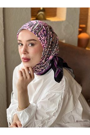 روسری مشکی پنبه پلی استر Modakaşmir - کد 926996792