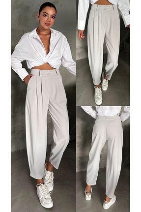 شلوار طوسی زنانه پارچه der butik - کد 927028935