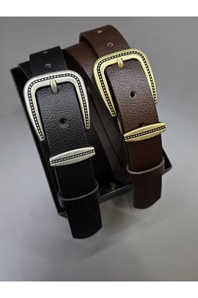 کمربند مشکی زنانه چرم خالص Kemerix - کد 927037739