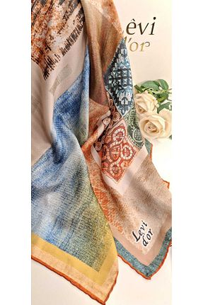 روسری نارنجی پلی استر Levidor - کد 927041823