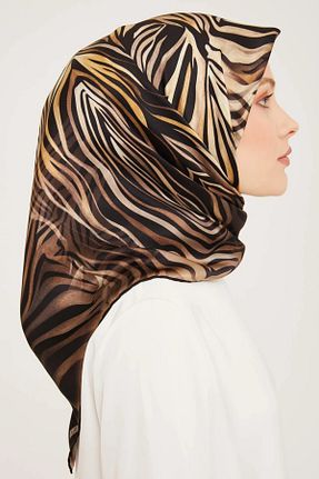 روسری مشکی کرپ ساتن ابریشم Armine - کد 927047634