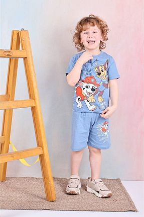 ست بالاتنه و پائین تنه آبی بچه گانه Yağmur Giyim - کد 927097372